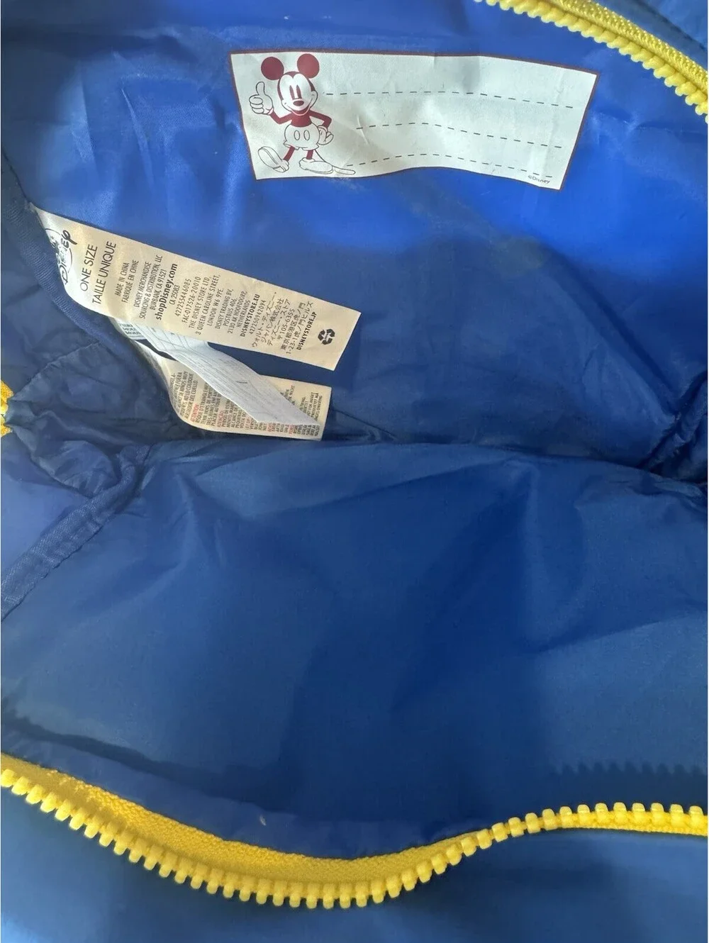 Walt Disney Store Mickey Mouse Peaking Backpack School Bag Toddler Blue Vintage